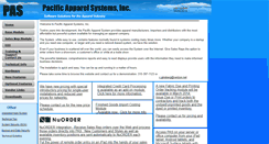 Desktop Screenshot of pacificapparelsystems.com